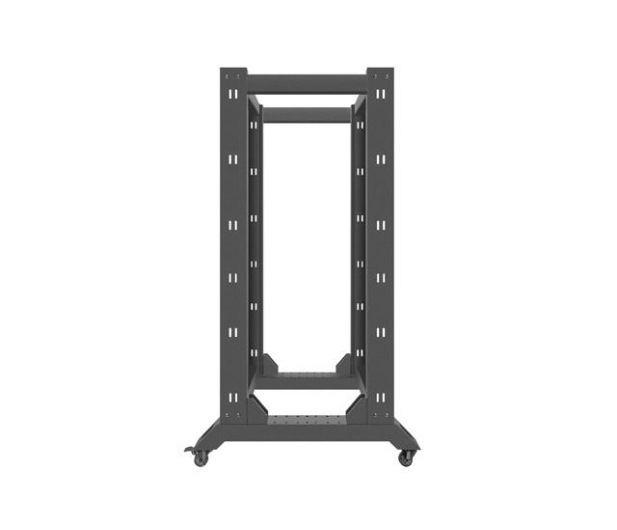 Lanberg Stojąca 19" 27U 600x800mm Open Rack (czarna) - 455670 - zdjęcie 5